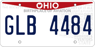 OH license plate GLB4484