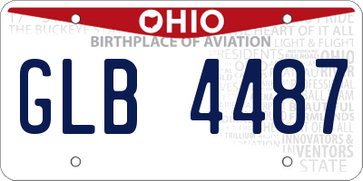 OH license plate GLB4487