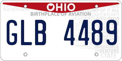 OH license plate GLB4489