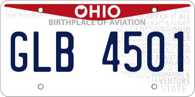 OH license plate GLB4501