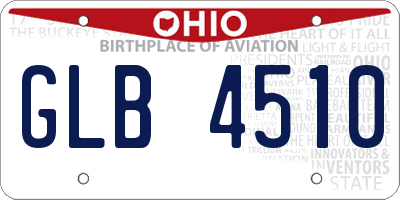 OH license plate GLB4510