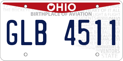OH license plate GLB4511