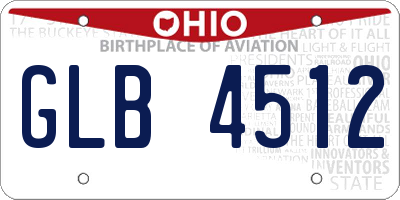 OH license plate GLB4512