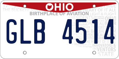 OH license plate GLB4514