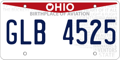 OH license plate GLB4525