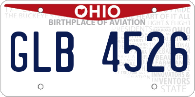 OH license plate GLB4526