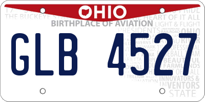 OH license plate GLB4527