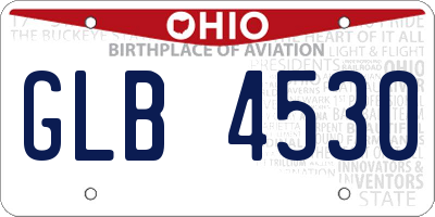 OH license plate GLB4530