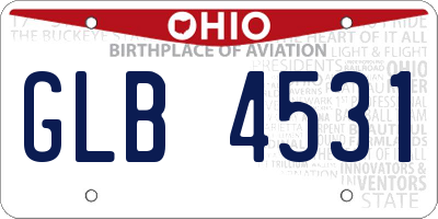 OH license plate GLB4531