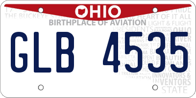 OH license plate GLB4535