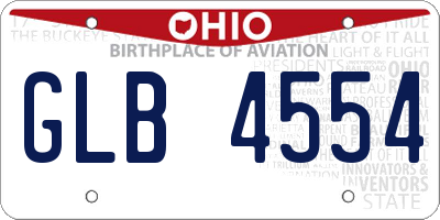 OH license plate GLB4554