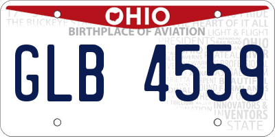 OH license plate GLB4559