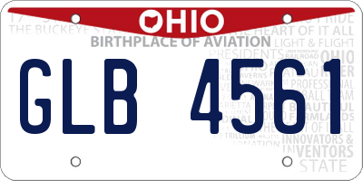 OH license plate GLB4561
