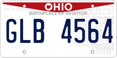 OH license plate GLB4564