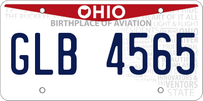 OH license plate GLB4565