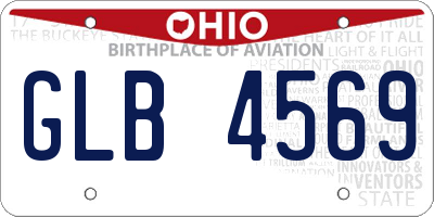 OH license plate GLB4569
