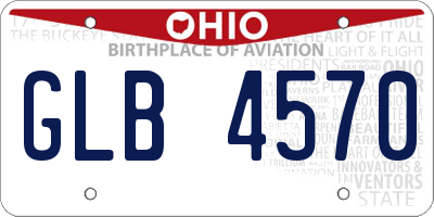 OH license plate GLB4570