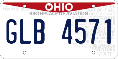 OH license plate GLB4571
