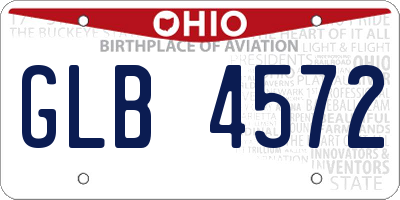 OH license plate GLB4572