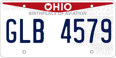 OH license plate GLB4579