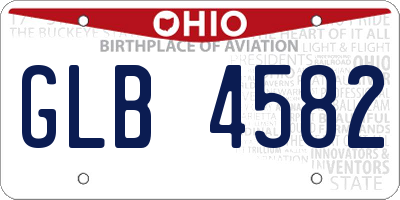 OH license plate GLB4582