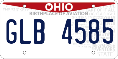 OH license plate GLB4585