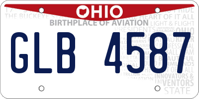 OH license plate GLB4587