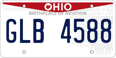 OH license plate GLB4588