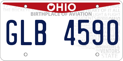 OH license plate GLB4590