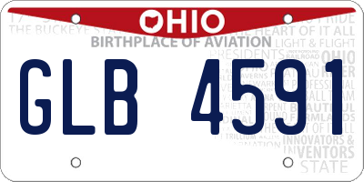 OH license plate GLB4591