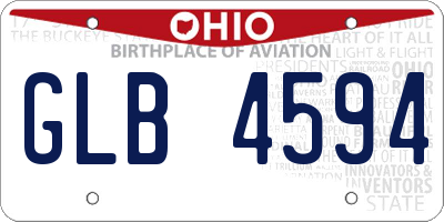 OH license plate GLB4594