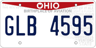 OH license plate GLB4595