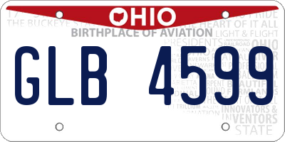 OH license plate GLB4599