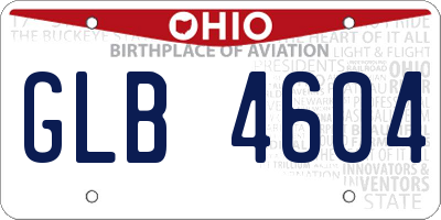OH license plate GLB4604