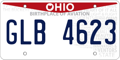 OH license plate GLB4623