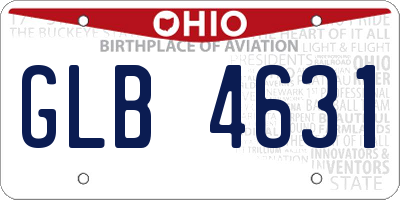 OH license plate GLB4631