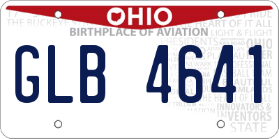 OH license plate GLB4641