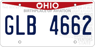 OH license plate GLB4662