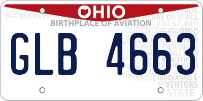 OH license plate GLB4663