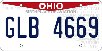 OH license plate GLB4669