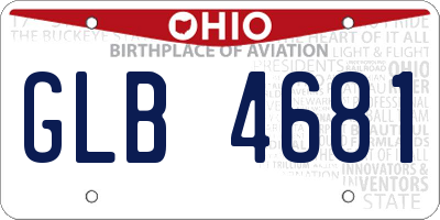OH license plate GLB4681