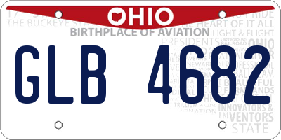 OH license plate GLB4682
