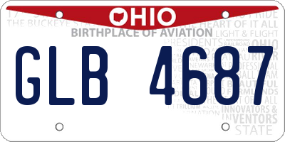 OH license plate GLB4687