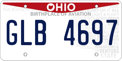 OH license plate GLB4697