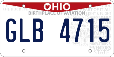 OH license plate GLB4715