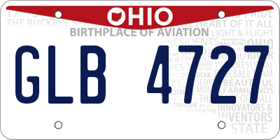 OH license plate GLB4727