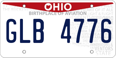OH license plate GLB4776