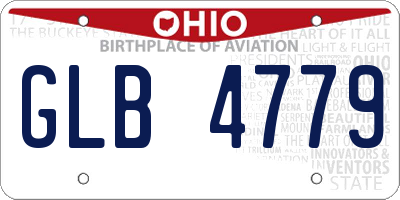OH license plate GLB4779