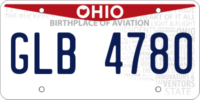 OH license plate GLB4780