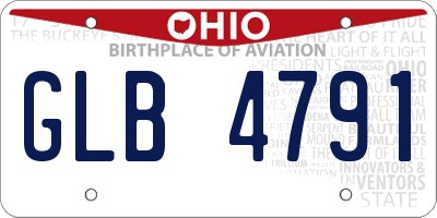 OH license plate GLB4791
